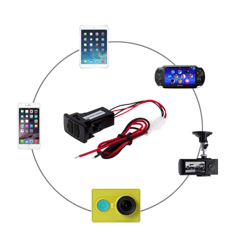 Smart Phone 001 3.3A 2 Ports USB Car Charger Adapter for iPhone 6 / iPad Air, Compatible with HONDA - Terminal connectors by buy2fix | Online Shopping UK | buy2fix