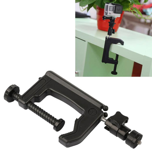 Desktop Fixed Clamp Holder Mount with Tripod Adapter for GoPro, Insta360, DJI and Other Action Cameras, Clamp Size: 1 - 6 cm by buy2fix