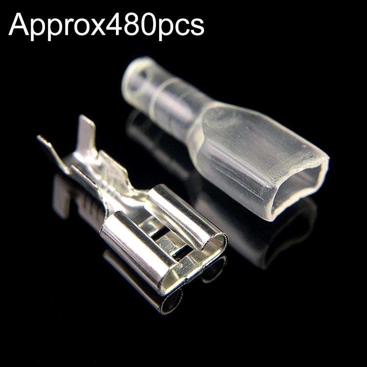 480 x 6.3mm Crimp Terminal Female Spade Connector + Case (480 pcs in one packaging, the price is for 480 pcs) by buy2fix