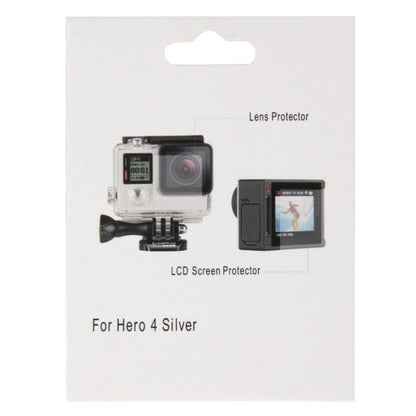 Ultra Clear LCD Screen Protector + Housing Glass Lens Protector Film for GoPro HERO4 Silver Camera by buy2fix