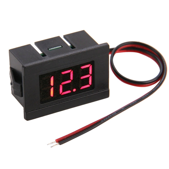 V33D 2 Wires Red Light Display Mini Digital Voltage Meter, Measure Voltage: DC 4.5-120V