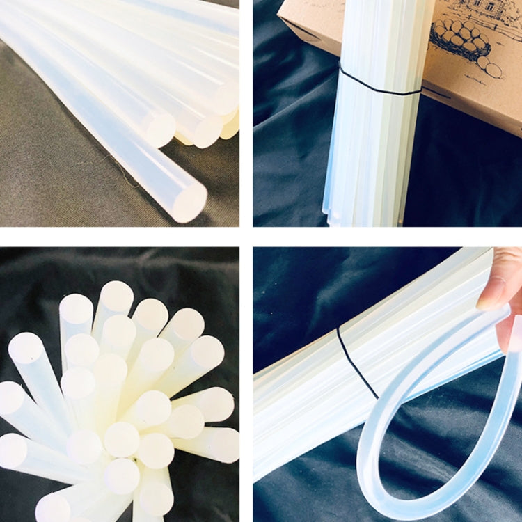10 PCS Practical Transparent White Hot Melt Glue Stick, Size: 270 x 7mm - Hot Melt Glue Gun by buy2fix | Online Shopping UK | buy2fix