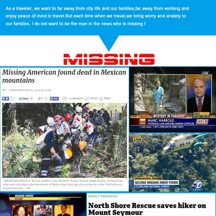 REACHFAR RF-V20 7 in 1 Multifunctional GPS Tracker (Black) - Personal Tracker by REACHFAR | Online Shopping UK | buy2fix