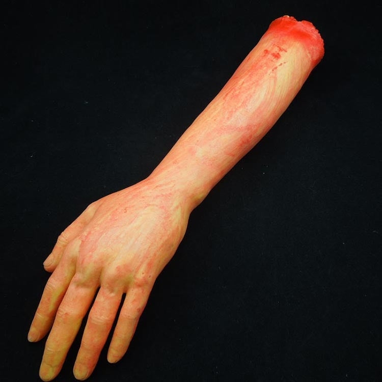 52cm Halloween Horror Props April Fool Day Party Prop Body Parts Decoration Long Bloody Hand - Halloween Prop Decorations by buy2fix | Online Shopping UK | buy2fix