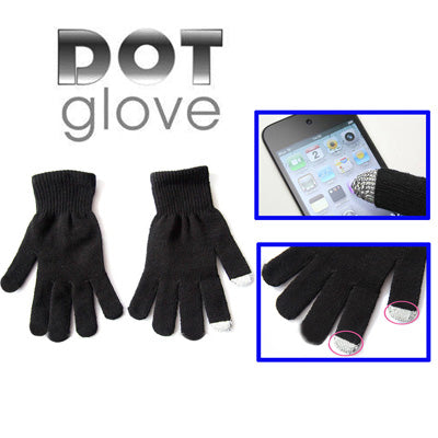 Dot Gloves of touch screen for iPhone 5, iPhone 4 & 4S, iPhone 3G/3GS, iPhone, iPad, BlackBerry(Black) - Touch Gloves by buy2fix | Online Shopping UK | buy2fix