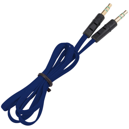 1m Noodle Style Aux Audio Cable 3.5mm Male to Male, Compatible with Phones, Tablets, Headphones, MP3 Player, Car/Home Stereo & More(Dark Blue) - Cable & Splitter by buy2fix | Online Shopping UK | buy2fix