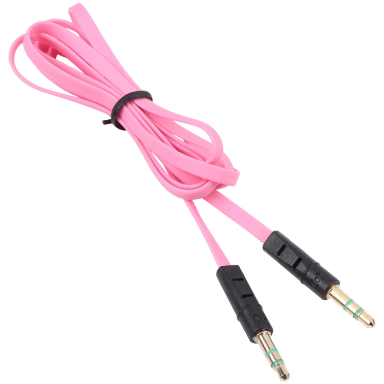 1m Noodle Style Aux Audio Cable 3.5mm Male to Male, Compatible with Phones, Tablets, Headphones, MP3 Player, Car/Home Stereo & More(Pink) - Cable & Splitter by buy2fix | Online Shopping UK | buy2fix