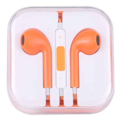 EarPods Wired Headphones Earbuds with Wired Control & Mic(Orange) - In Ear Wired Earphone by buy2fix | Online Shopping UK | buy2fix