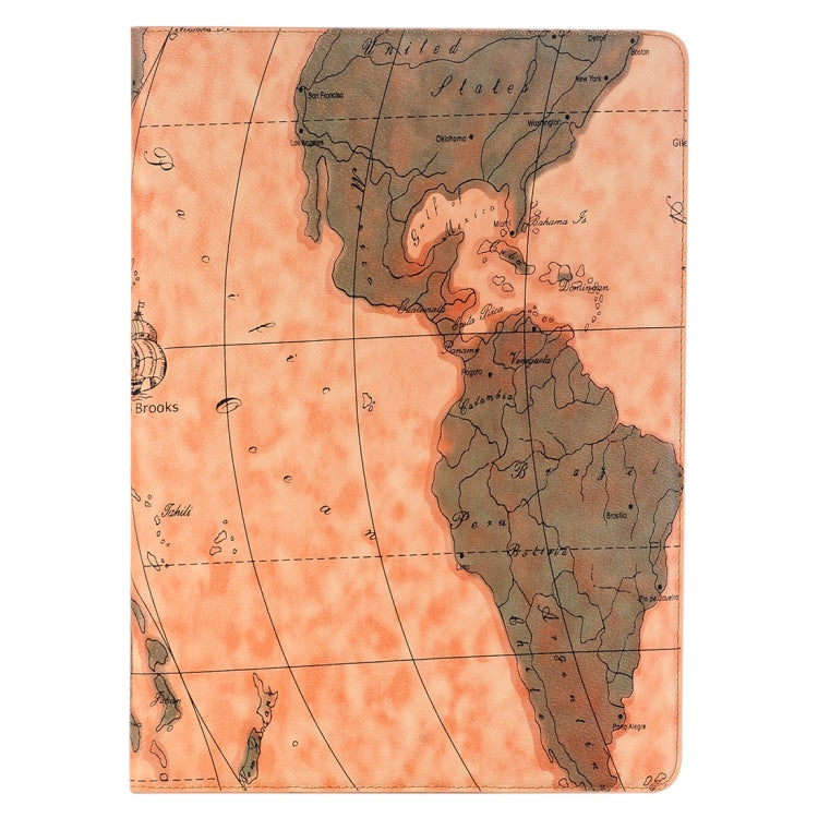 Retro World Map Pattern Leather Case with Holder & Card Slots & Wallet for iPad Air 2, Random Delivery(Light Brown) - More iPad Cases by buy2fix | Online Shopping UK | buy2fix