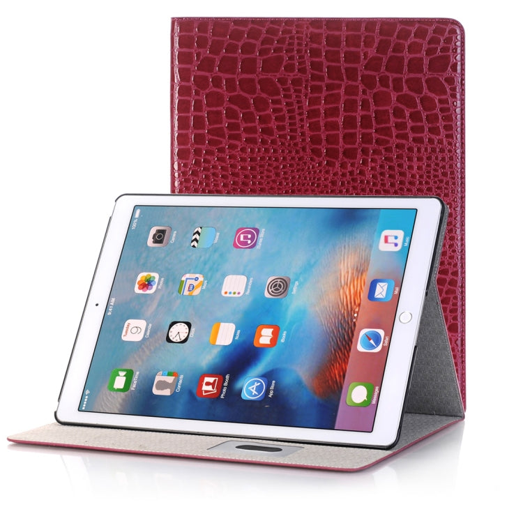 Crocodile Texture Horizontal Flip Leather Case with Holder & Card Slots & Wallet for iPad Air 2(Red) - More iPad Cases by buy2fix | Online Shopping UK | buy2fix