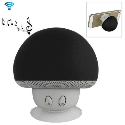 Mushroom Shape Bluetooth Speaker with Suction Holder(Black) - Desktop Speaker by buy2fix | Online Shopping UK | buy2fix