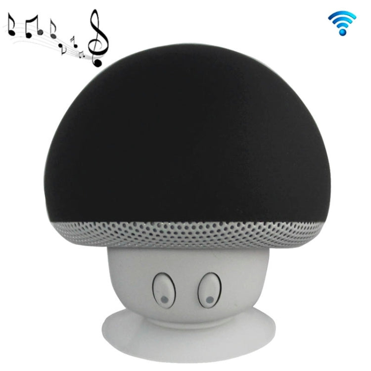 Mushroom Shape Bluetooth Speaker with Suction Holder(Black) - Desktop Speaker by buy2fix | Online Shopping UK | buy2fix