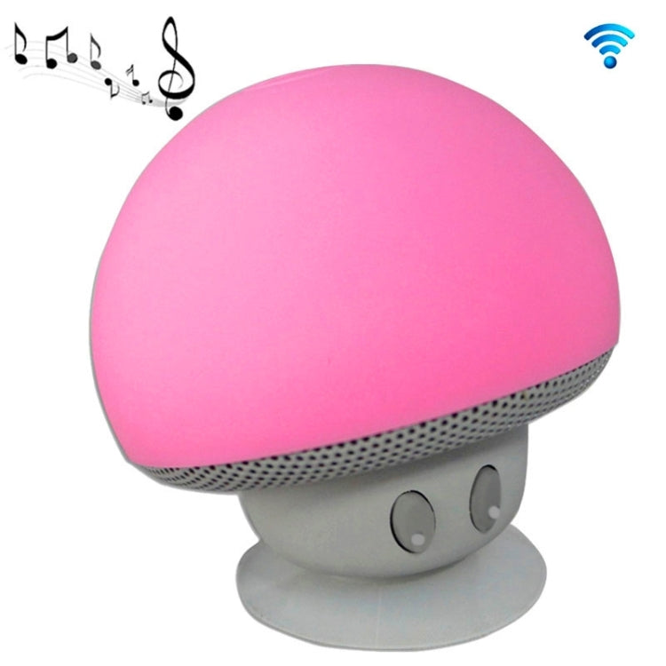 Mushroom Shape Bluetooth Speaker with Suction Holder(Pink) - Desktop Speaker by buy2fix | Online Shopping UK | buy2fix
