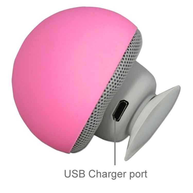 Mushroom Shape Bluetooth Speaker with Suction Holder(Pink) - Desktop Speaker by buy2fix | Online Shopping UK | buy2fix