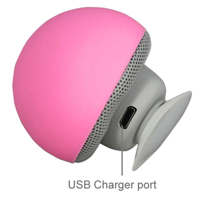 Mushroom Shape Bluetooth Speaker with Suction Holder(Pink) - Desktop Speaker by buy2fix | Online Shopping UK | buy2fix