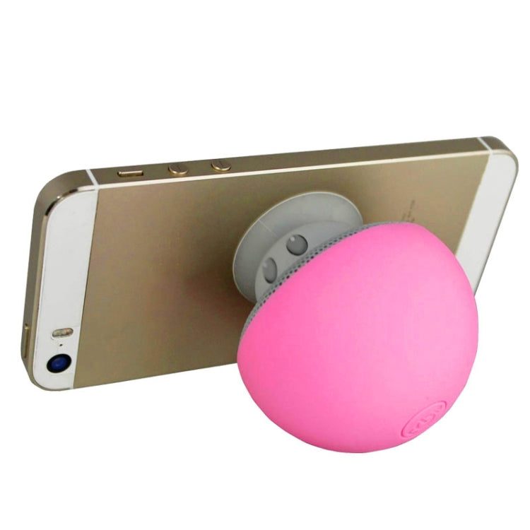 Mushroom Shape Bluetooth Speaker with Suction Holder(Pink) - Desktop Speaker by buy2fix | Online Shopping UK | buy2fix