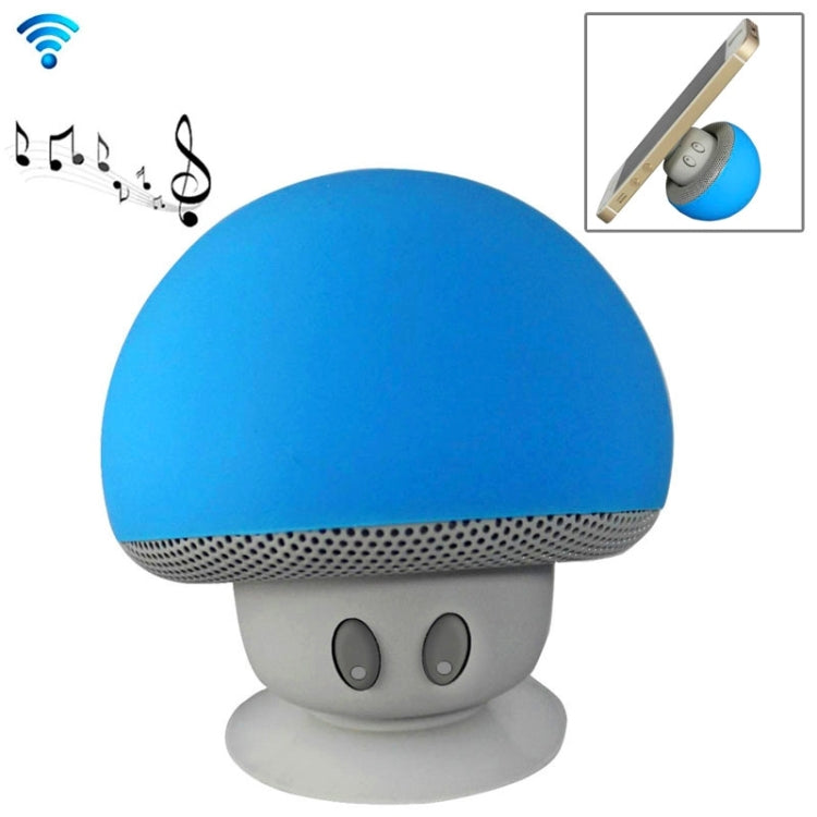 Mushroom Shape Bluetooth Speaker with Suction Holder(Blue) - Desktop Speaker by buy2fix | Online Shopping UK | buy2fix