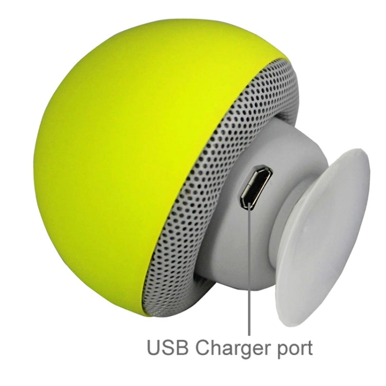 Mushroom Shape Bluetooth Speaker with Suction Holder(Yellow) - Desktop Speaker by buy2fix | Online Shopping UK | buy2fix