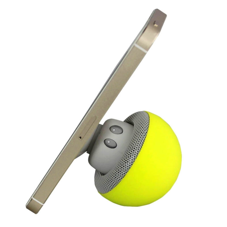 Mushroom Shape Bluetooth Speaker with Suction Holder(Yellow) - Desktop Speaker by buy2fix | Online Shopping UK | buy2fix