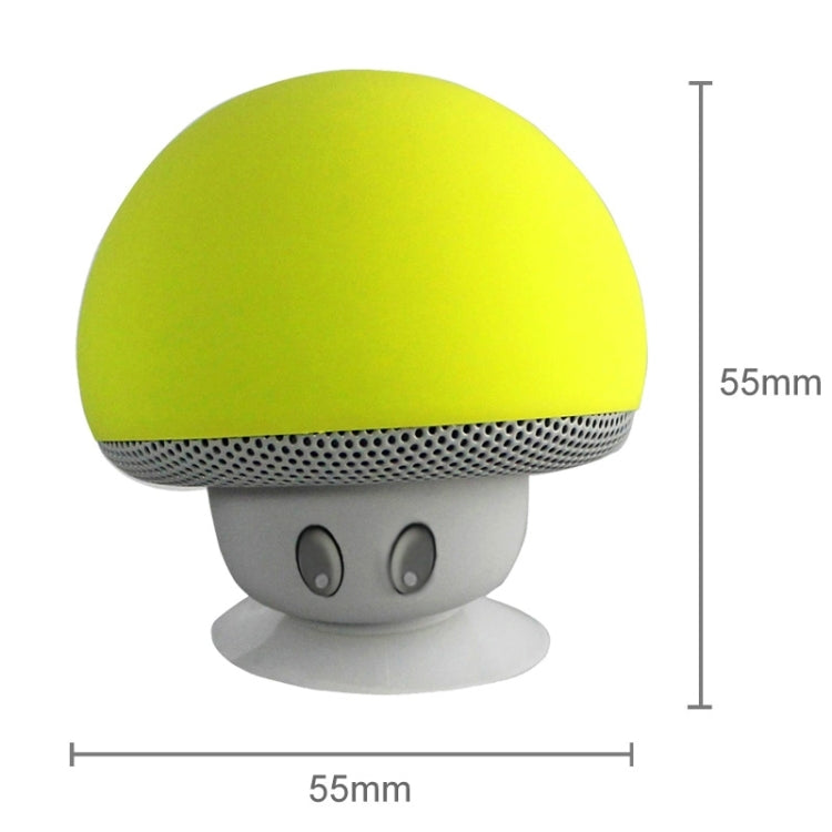 Mushroom Shape Bluetooth Speaker with Suction Holder(Yellow) - Desktop Speaker by buy2fix | Online Shopping UK | buy2fix
