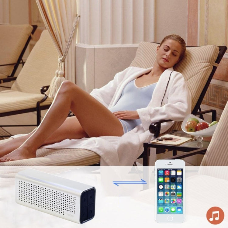 YM-308 Portable Rechargeable NFC Bluetooth Speaker, Support TF Card(Silver) - Desktop Speaker by buy2fix | Online Shopping UK | buy2fix