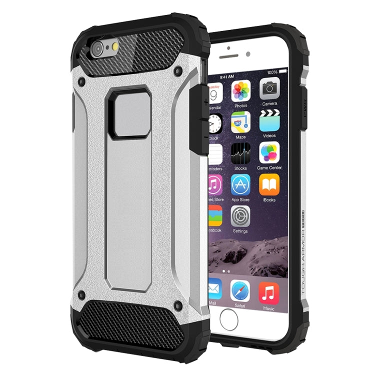 For iPhone 6 & 6s Tough Armor TPU + PC Combination Case(Silver) by buy2fix