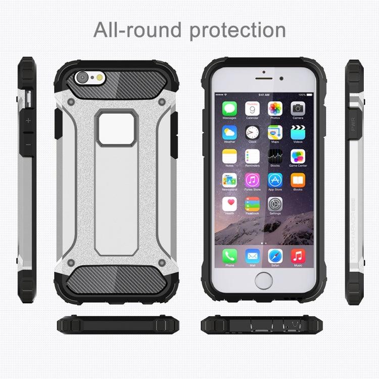 For iPhone 6 & 6s Tough Armor TPU + PC Combination Case(Silver) by buy2fix