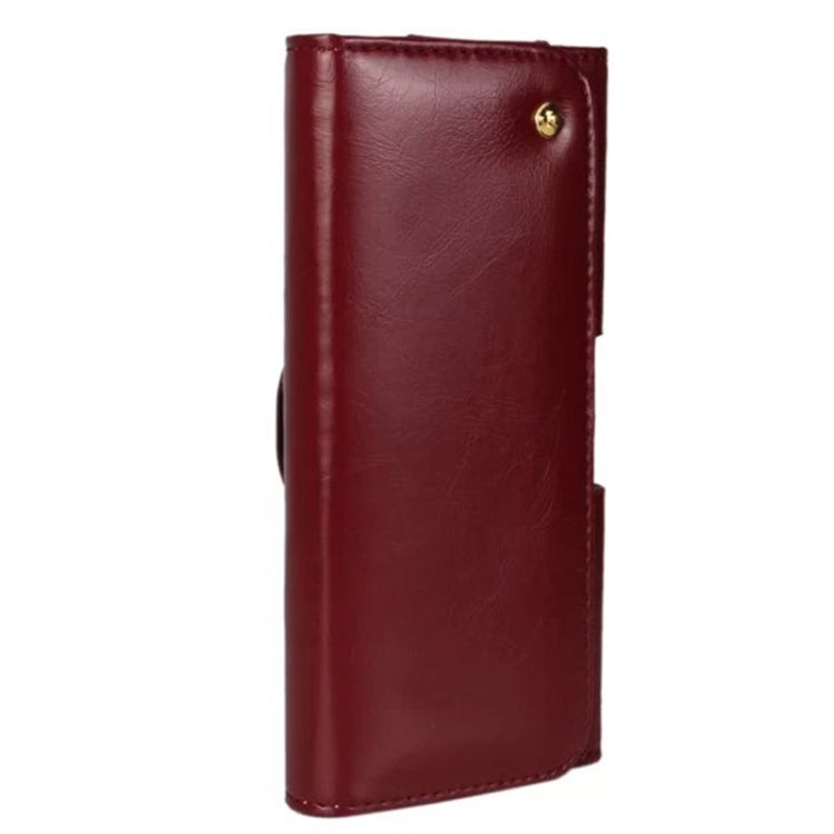 Crazy Horse Texture Horizontal Style Leather Waist Bag for iPhone 6 Plus & 6S Plus / Galaxy Note 4 / Note 3 / Note 2 / A5 & A3(Dark Red) - More iPhone Cases by buy2fix | Online Shopping UK | buy2fix