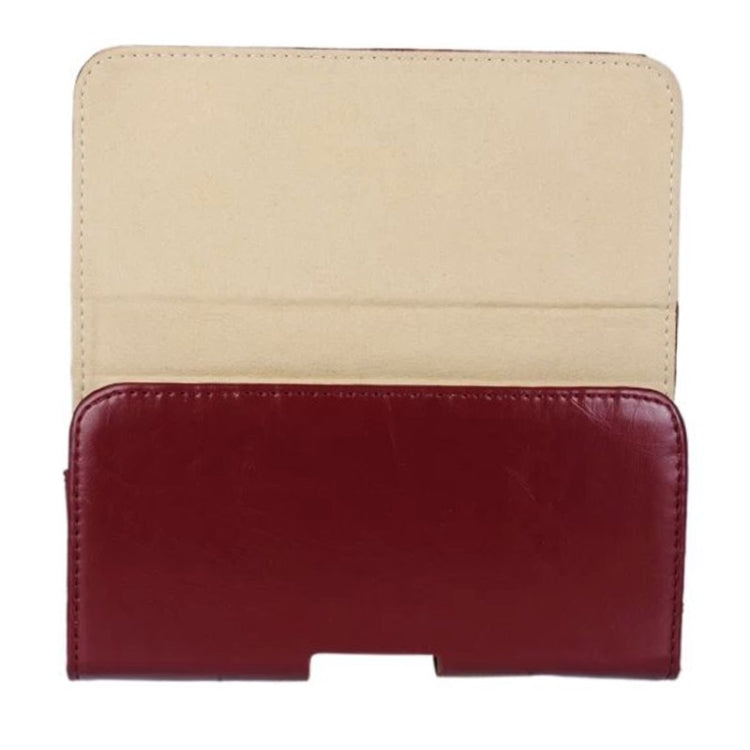 Crazy Horse Texture Horizontal Style Leather Waist Bag for iPhone 6 Plus & 6S Plus / Galaxy Note 4 / Note 3 / Note 2 / A5 & A3(Dark Red) - More iPhone Cases by buy2fix | Online Shopping UK | buy2fix
