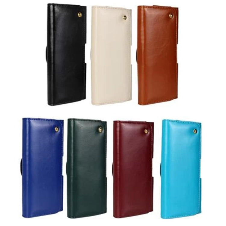 Crazy Horse Texture Horizontal Style Leather Waist Bag for iPhone 6 Plus & 6S Plus / Galaxy Note 4 / Note 3 / Note 2 / A5 & A3(Blue) - More iPhone Cases by buy2fix | Online Shopping UK | buy2fix