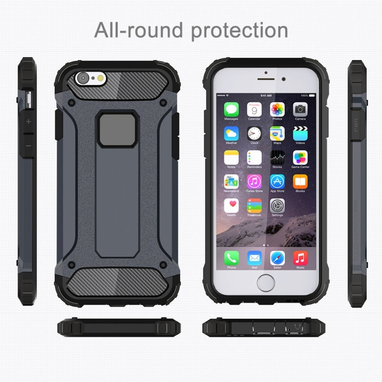 For iPhone 6 Plus & 6s Plus Tough Armor TPU + PC Combination Case(Navy Blue) by buy2fix