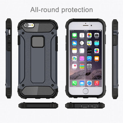 For iPhone 6 Plus & 6s Plus Tough Armor TPU + PC Combination Case(Navy Blue) by buy2fix