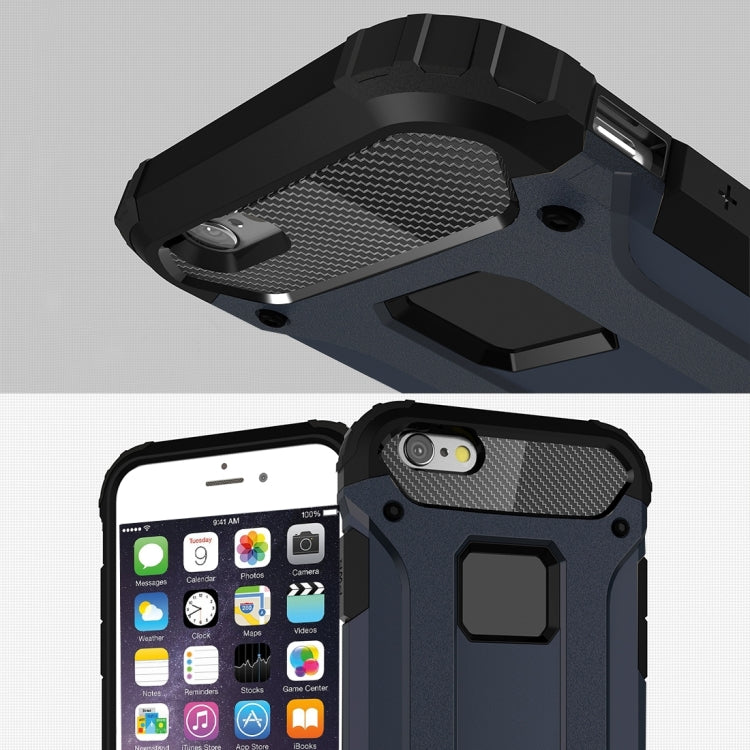 For iPhone 6 Plus & 6s Plus Tough Armor TPU + PC Combination Case(Navy Blue) by buy2fix