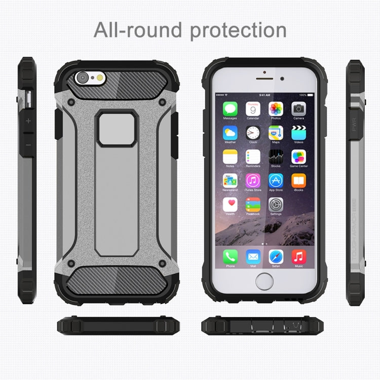 For iPhone 6 Plus & 6s Plus Tough Armor TPU + PC Combination Case(Grey) - More iPhone Cases by buy2fix | Online Shopping UK | buy2fix