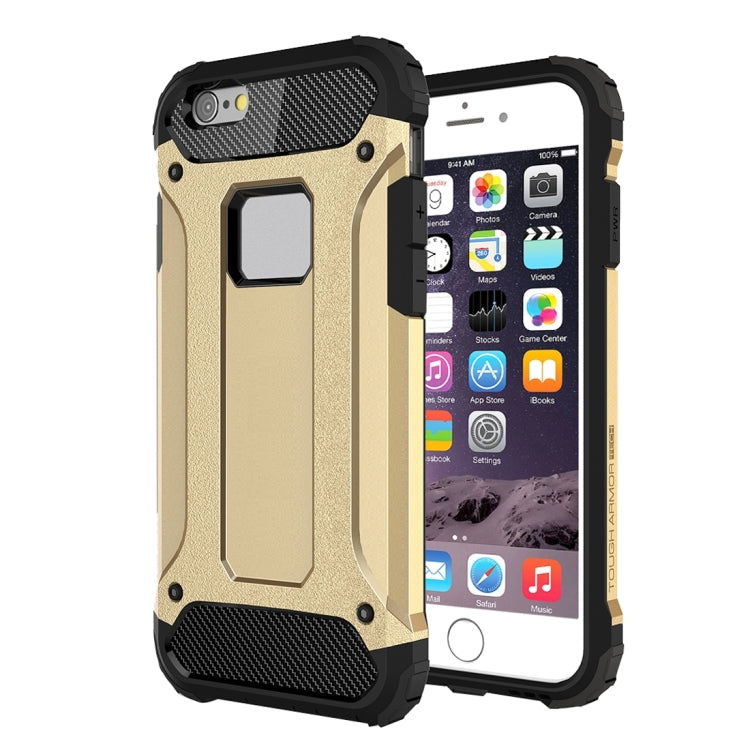 For iPhone 6 Plus & 6s Plus Tough Armor TPU + PC Combination Case(Gold) by buy2fix