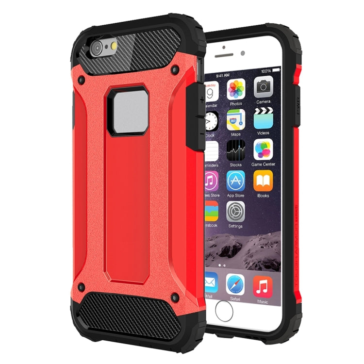 For iPhone 6 Plus & 6s Plus Tough Armor TPU + PC Combination Case(Red) by buy2fix