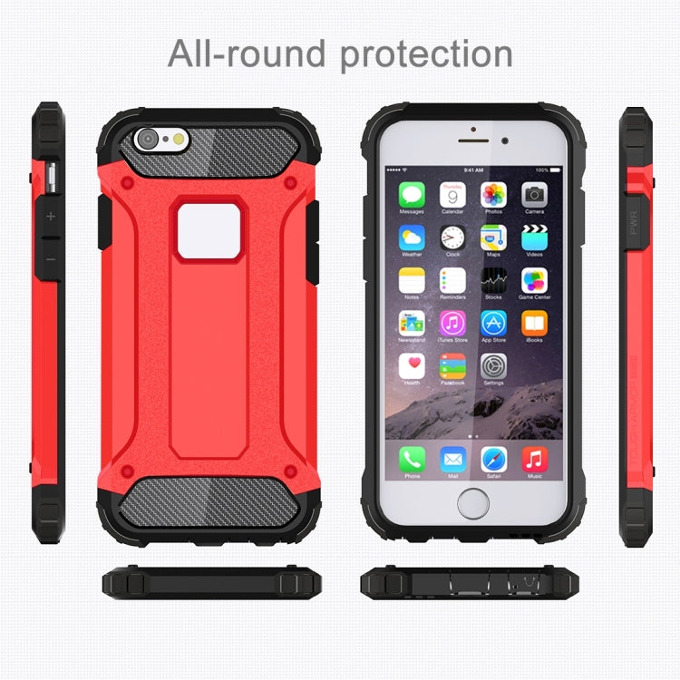 For iPhone 6 Plus & 6s Plus Tough Armor TPU + PC Combination Case(Red) by buy2fix