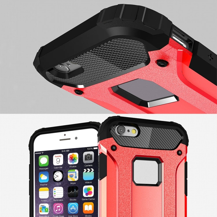 For iPhone 6 Plus & 6s Plus Tough Armor TPU + PC Combination Case(Red) by buy2fix