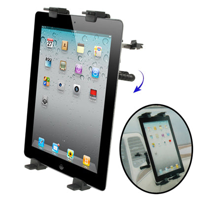 Car Air Conditioner Vents Holder for iPad 2 / iPad, Support 360 Degree Rotation(Black) - Universal Car Holders by buy2fix | Online Shopping UK | buy2fix