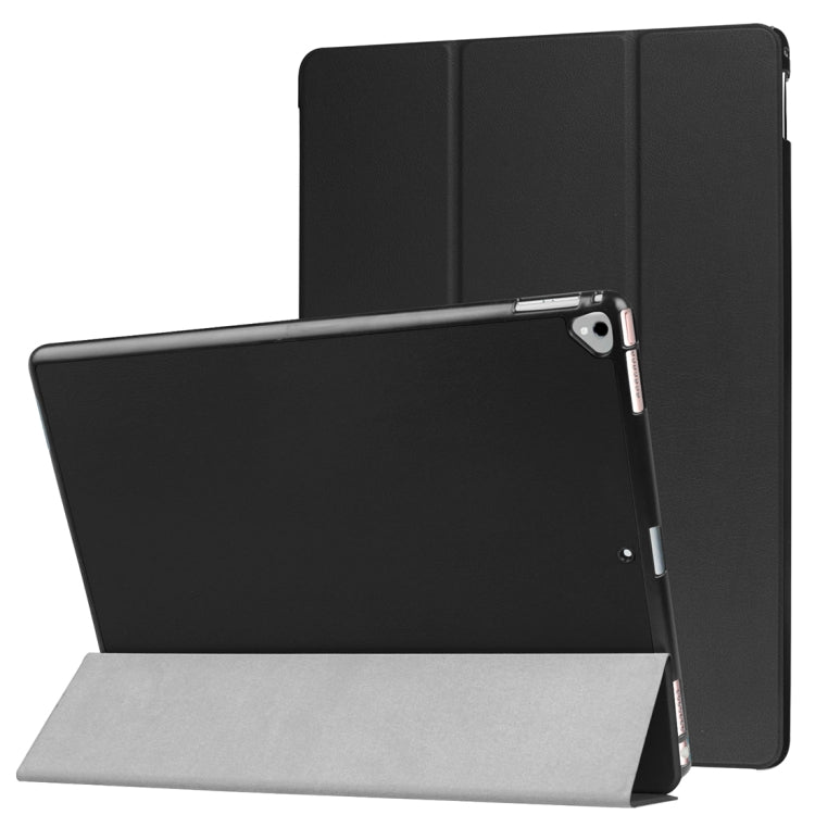 Custer Texture Horizontal Flip Smart Leather Case with 3-folding Holder  & Sleep / Wake-up Function for iPad Pro 12.9 inch 2017 / 2015(Black) - More iPad Cases by buy2fix | Online Shopping UK | buy2fix
