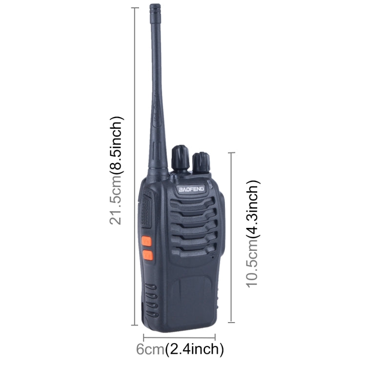 2 PCS BAOFENG BF-888S Portable CB Radio Walkie Talkie Retevis UHF 5W 16CH Radio FM Transceiver(Black) - Handheld Walkie Talkie by BAOFENG | Online Shopping UK | buy2fix