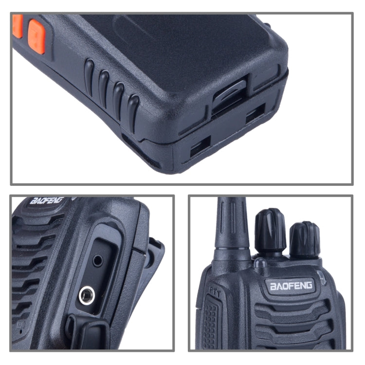 2 PCS BAOFENG BF-888S Portable CB Radio Walkie Talkie Retevis UHF 5W 16CH Radio FM Transceiver(Black) - Handheld Walkie Talkie by BAOFENG | Online Shopping UK | buy2fix