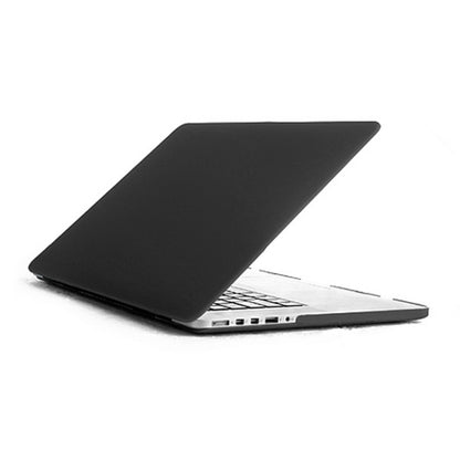 ENKAY for MacBook Pro Retina 13.3 inch (US Version) / A1425 / A1502 4 in 1 Frosted Hard Shell Plastic Protective Case with Screen Protector & Keyboard Guard & Anti-dust Plugs(Black) - MacBook Pro Cases by ENKAY | Online Shopping UK | buy2fix