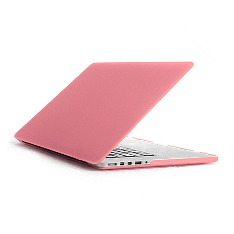 ENKAY for MacBook Pro Retina 13.3 inch (US Version) / A1425 / A1502 4 in 1 Frosted Hard Shell Plastic Protective Case with Screen Protector & Keyboard Guard & Anti-dust Plugs(Pink) - MacBook Pro Cases by ENKAY | Online Shopping UK | buy2fix