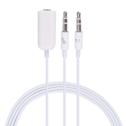 3.5mm Female to 3.5mm Male Microphone Jack + 3.5mm Male Earphone Jack Adapter Cable for Apple Computer, Length: 78cm(White) - Cable & Adapter by buy2fix | Online Shopping UK | buy2fix