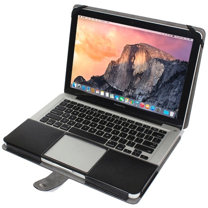 Notebook Leather Case with Snap Fastener for 13.3 inch MacBook Pro(Black) - MacBook Pro Cases by buy2fix | Online Shopping UK | buy2fix
