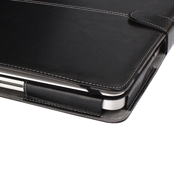Notebook Leather Case with Snap Fastener for 13.3 inch MacBook Pro(Black) - MacBook Pro Cases by buy2fix | Online Shopping UK | buy2fix
