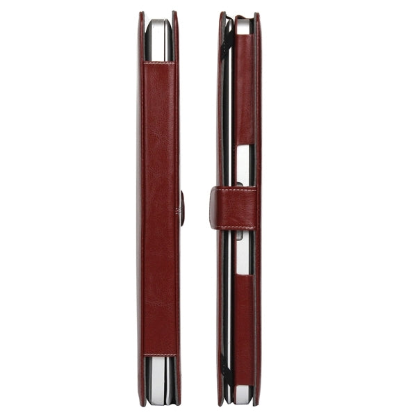 Notebook Leather Case with Snap Fastener for 13.3 inch MacBook Pro(Brown) - MacBook Pro Cases by buy2fix | Online Shopping UK | buy2fix