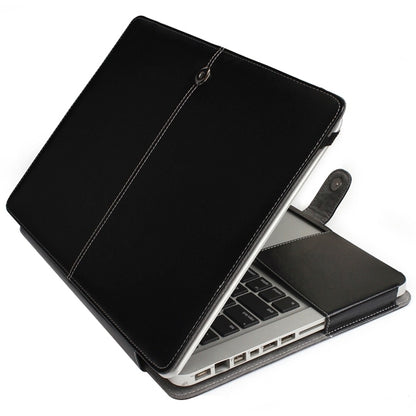 Notebook Leather Case with Snap Fastener for 15.4 inch MacBook Pro(Black) - MacBook Pro Cases by buy2fix | Online Shopping UK | buy2fix