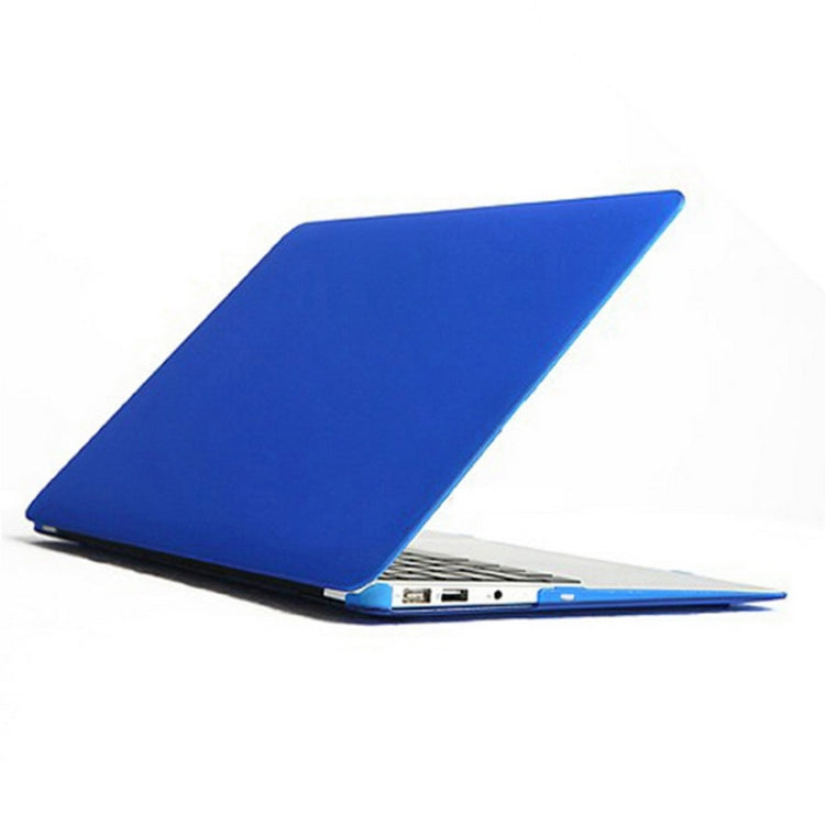 ENKAY for MacBook Air 11.6 inch (US Version) / A1370 / A1465 4 in 1 Frosted Hard Shell Plastic Protective Case with Screen Protector & Keyboard Guard & Anti-dust Plugs(Dark Blue) - MacBook Air Cases by ENKAY | Online Shopping UK | buy2fix